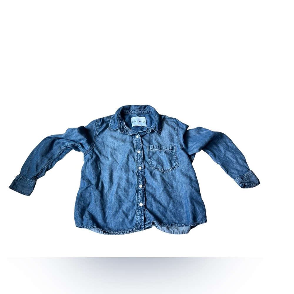 Lola River Women's Classic Denim Button-Down Shirt - Blue